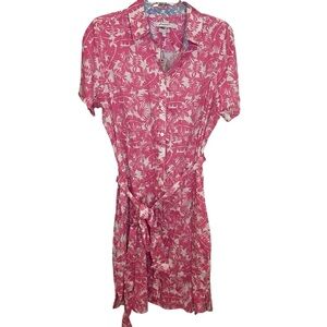 Foxcroft floral dress Pink and White wrinkle free size 16
